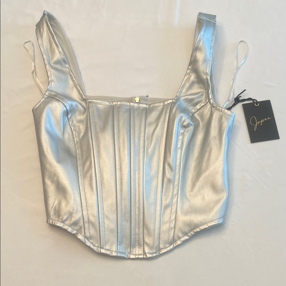 Silver Corset Top